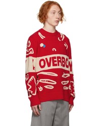 Charles Jeffrey Loverboy Red Logo Graphic Sweater