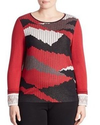 Stizzoli Plus Size Camo Knit Sweater