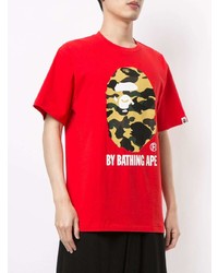 A Bathing Ape 1st Camo Logo Print Cotton T Shirt