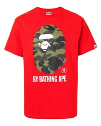 A Bathing Ape 1st Camo Logo Print Cotton T Shirt
