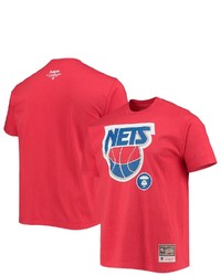 Mitchell & Ness Aape X Red New Jersey Nets Hardwood Classics Team T Shirt