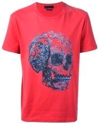Alexander McQueen Foliage Skull Print T Shirt