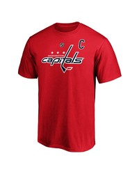 FANATICS Branded Alexander Ovechkin Red Washington Capitals Team Authentic Stack Name Number T Shirt