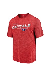 FANATICS Branded Heathered Red Washington Capitals Amazet Raglan T Shirt