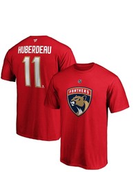 FANATICS Branded Jonathan Huberdeau Red Florida Panthers Authentic Stack Name Number T Shirt At Nordstrom