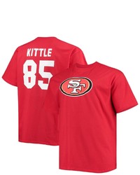 FANATICS Branded Kittle Scarlet San Francisco 49ers Big Tall Player Name Number T Shirt