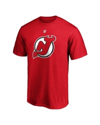 FANATICS Branded Martin Brodeur Red New Jersey Devils Authentic Stack Retired Player Name Number T Shirt