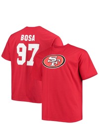 FANATICS Branded Nick Bosa Scarlet San Francisco 49ers Big Tall Player Name Number T Shirt