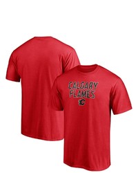 FANATICS Branded Red Calgary Flames Big Tall Game Day Stack T Shirt