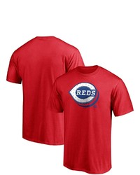 FANATICS Branded Red Cincinnati Reds Red White And Team Logo T Shirt