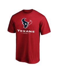 FANATICS Branded Red Houston Texans Team Lockup Logo T Shirt