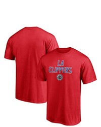 FANATICS Branded Red La Clippers Big Tall Game Day Stack T Shirt