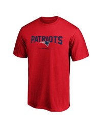 FANATICS Branded Red New England Patriots Team Lockup Logo T Shirt