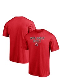 FANATICS Branded Red New Jersey Devils Big Tall Game Day Stack T Shirt