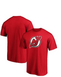 FANATICS Branded Red New Jersey Devils Team Primary Logo T Shirt