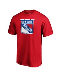 FANATICS Branded Red New York Rangers Team Primary Logo T Shirt