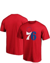 FANATICS Branded Red Philadelphia 76ers Primary Team Logo T Shirt