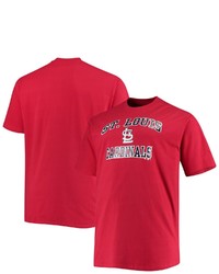 FANATICS Branded Red St Louis Cardinals Big Tall Heart T Shirt