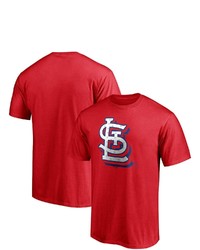 FANATICS Branded Red St Louis Cardinals Red White And Team Logo T Shirt