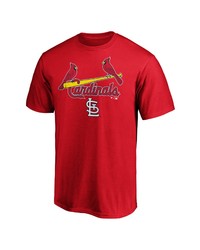FANATICS Branded Red St Louis Cardinals Team Logo Lockup T Shirt