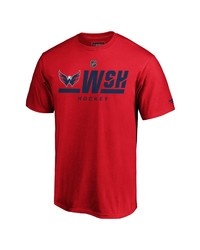 FANATICS Branded Red Washington Capitals Authentic Pro Core Secondary Logo T Shirt