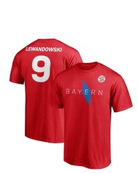 FANATICS Branded Robert Lewandowski Red Bayern Munich Name Number T Shirt