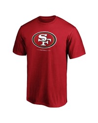 FANATICS Branded Scarlet San Francisco 49ers Big Tall Team Logo Lockup T Shirt