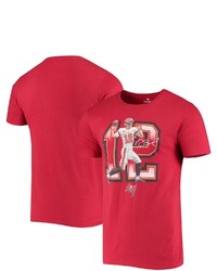 FANATICS Branded Tom Brady Red Tampa Bay Buccaneers Powerhouse Player Graphic T Shirt