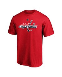 FANATICS Branded Tom Wilson Red Washington Capitals Team Authentic Stack Name Number T Shirt