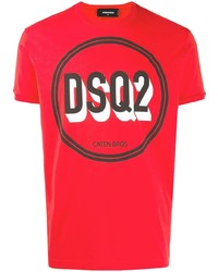 DSQUARED2 Circle Logo Printed T Shirt