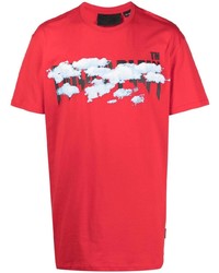 Philipp Plein Clouds Logo Print T Shirt