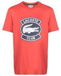 Lacoste Club Badge Print T Shirt