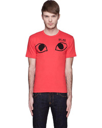 Comme des Garcons Comme Des Garons Play Red Black Eyes Logo T Shirt