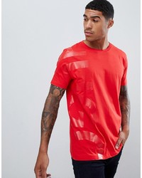 Hugo Daws U Vertical Logo T Shirt In Red