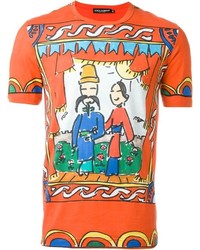 Dolce & Gabbana Drawing Print T Shirt