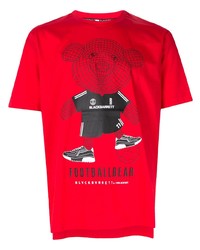 Blackbarrett Footballbear Print T Shirt