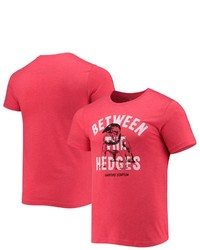HOMEFIELD Heathered Red Bulldogs Vintage Between The Hedges T Shirt