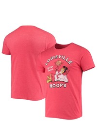 HOMEFIELD Heathered Red Louisville Cardinals Vintage Hoops T Shirt