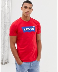 Levi's Heavy Print Batwing Logo T Shirt In Red