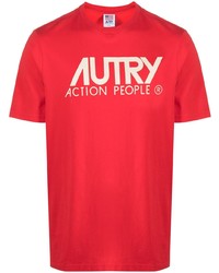 AUTRY Iconic Logo Print Cotton T Shirt
