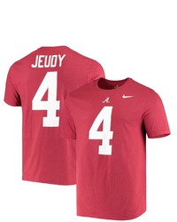 Nike Jerry Jeudy Crimson Alabama Crimson Tide Name Number Alumni T Shirt