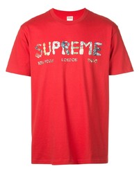 Supreme Jewelled Logo Print T Shirt