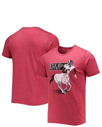 Majestic Threads Kyle Pitts Red Atlanta Falcons Tri Blend Unicorn Player T Shirt