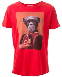 Les Benjamins Monkey Print T Shirt