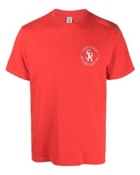 Sporty & Rich Logo Motif Print T Shirt