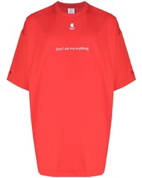Vetements Logo Print Cotton T Shirt