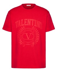 Valentino Garavani Logo Print Cotton T Shirt