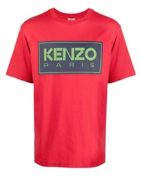 Kenzo Logo Print Round Neck T Shirt