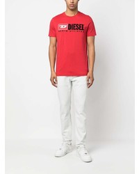 Diesel Logo Print Short Sleeve T Shirt