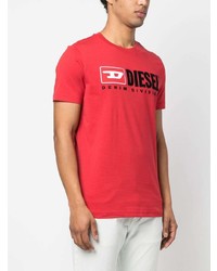 Diesel Logo Print Short Sleeve T Shirt